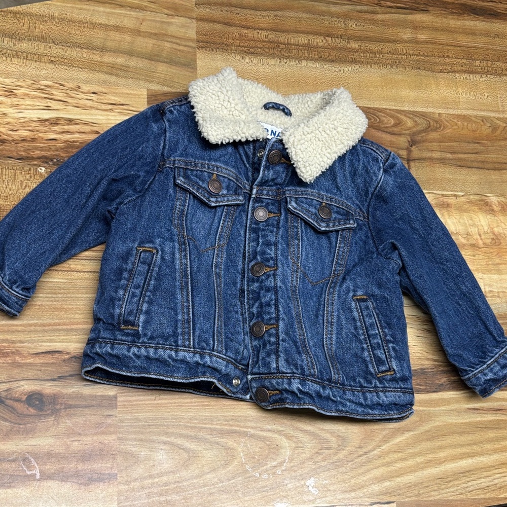 Baby Old Navy Blue Denim Jacket with Sherpa